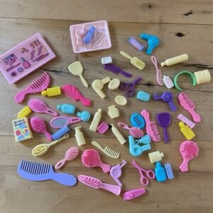 58 Piece Barbie Mattel Vintage 90's Bathroom Hair Accessory Lot